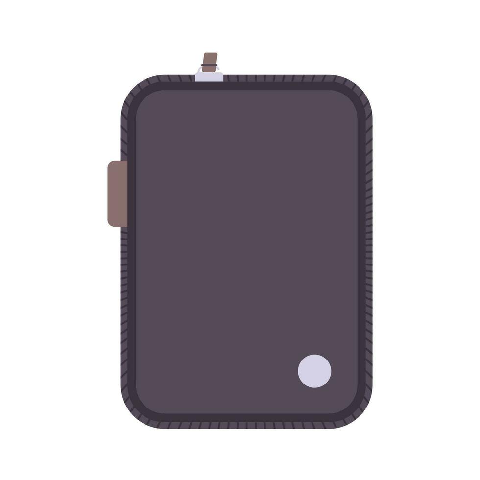 portefeuille poche avec fermeture éclair plat illustration. nettoyer icône conception élément sur isolé blanc Contexte vecteur
