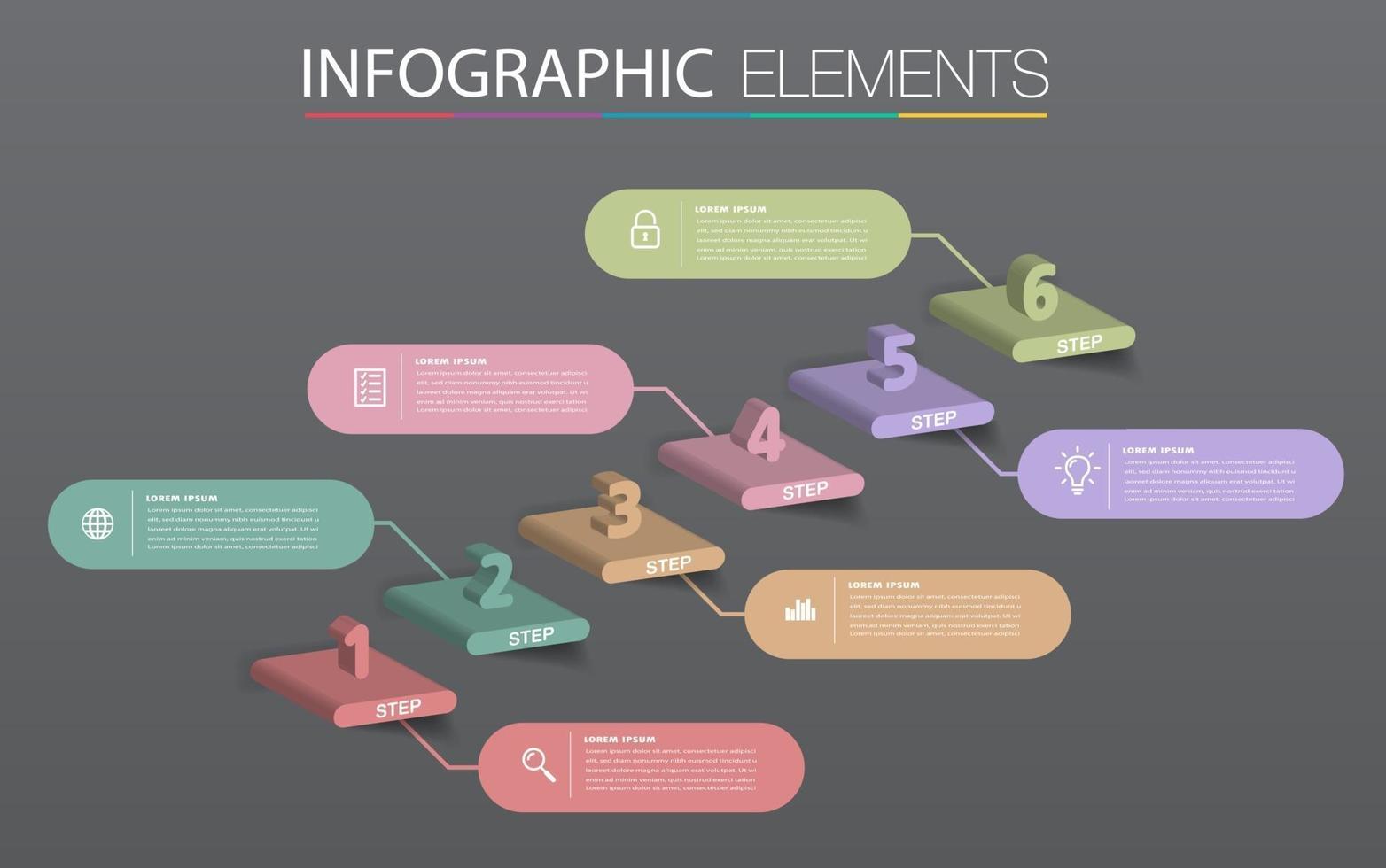 intensification du concept commercial réussi. vecteur d'infographie d'escalier