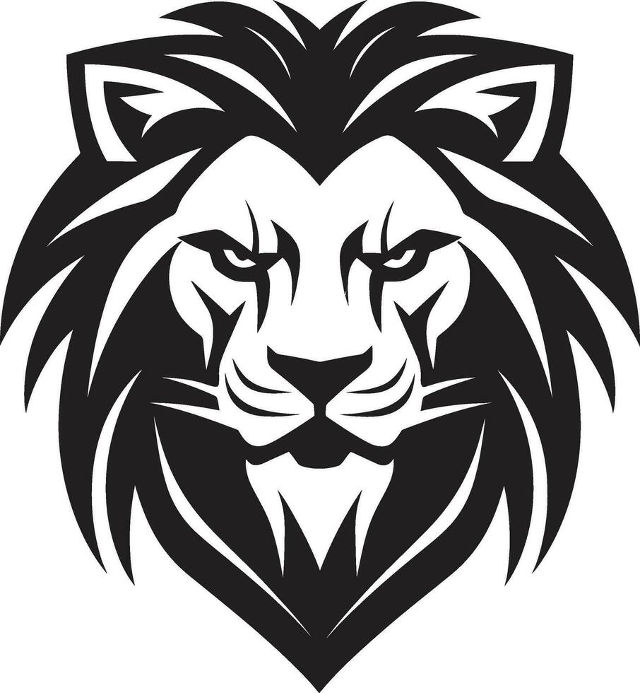 royal rugir noir Lion vecteur logo Lion emblème majestueux noir vecteur icône