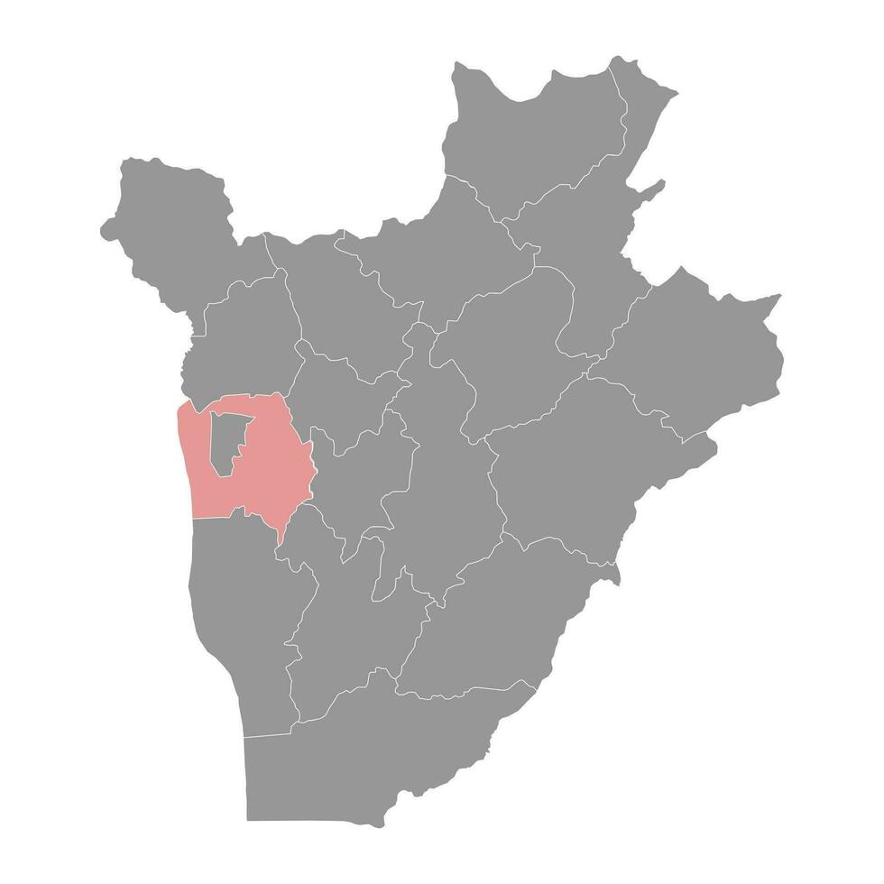 bujumbura rural Province carte, administratif division de burundi. vecteur