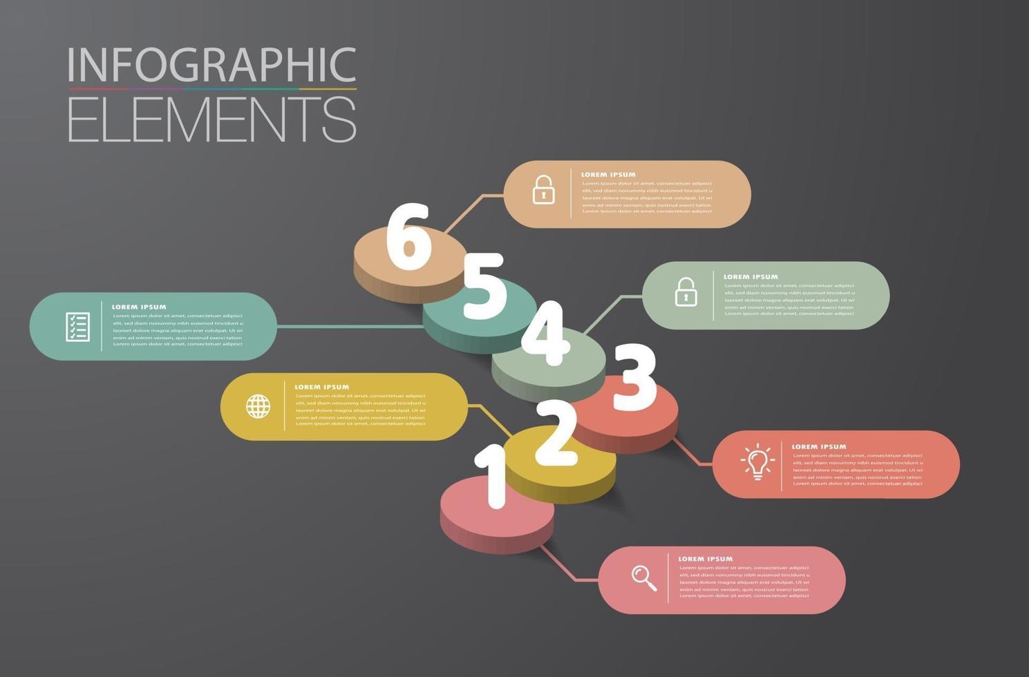 intensification du concept commercial réussi. vecteur d'infographie d'escalier