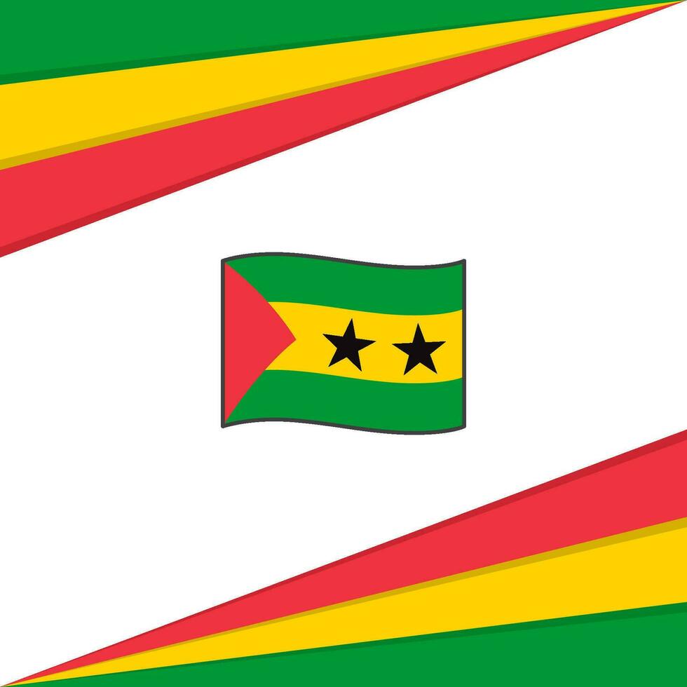 sao tome et principe drapeau abstrait Contexte conception modèle. sao tome et principe indépendance journée bannière social médias poste. conception vecteur