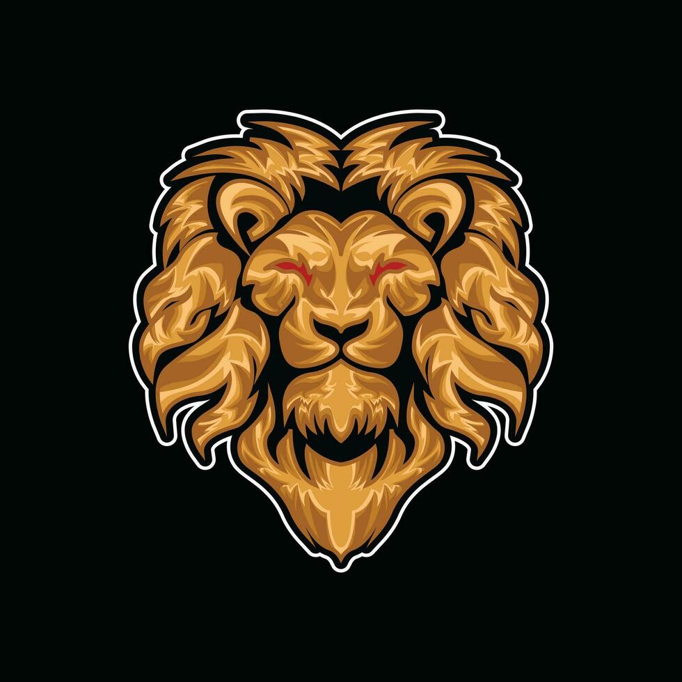 Lion tête logo conception des idées vecteur