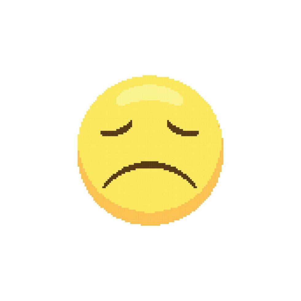 triste visage emoji logo icône vecteur