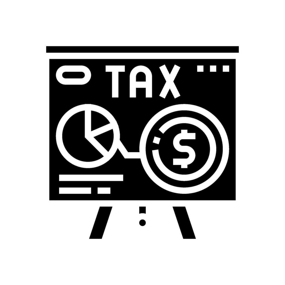 impôt Planification financier conseiller glyphe icône vecteur illustration