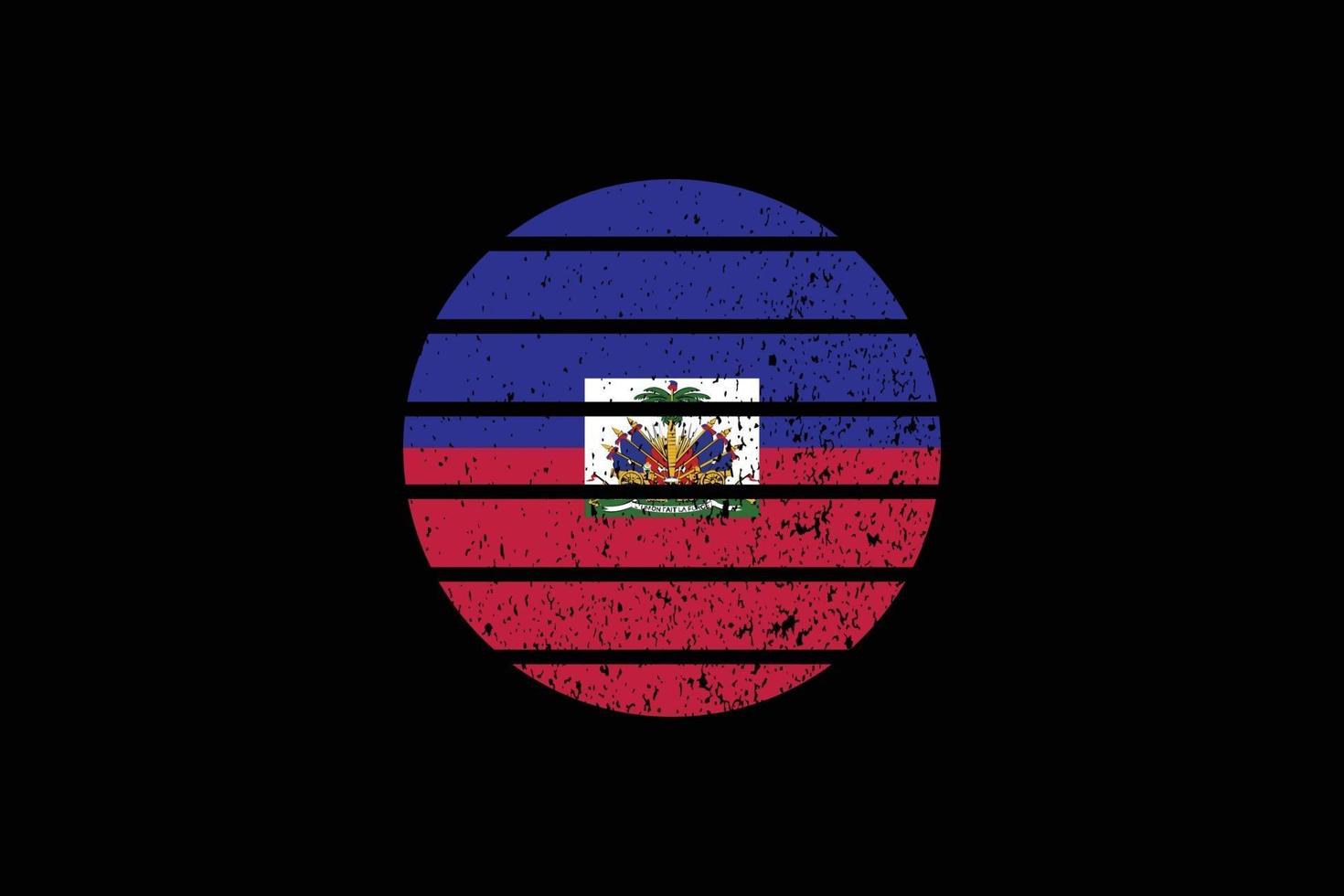 drapeau de style grunge de l'Haïti. illustration vectorielle. vecteur