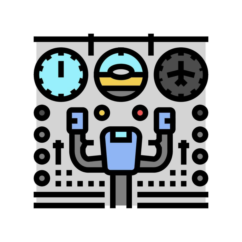 instrument panneau avion Couleur icône vecteur illustration