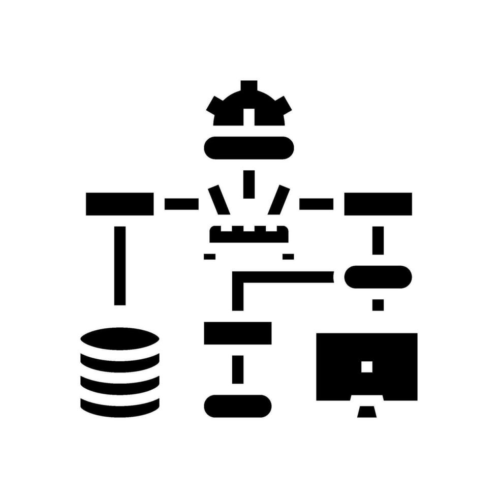 il architecture analyste glyphe icône vecteur illustration