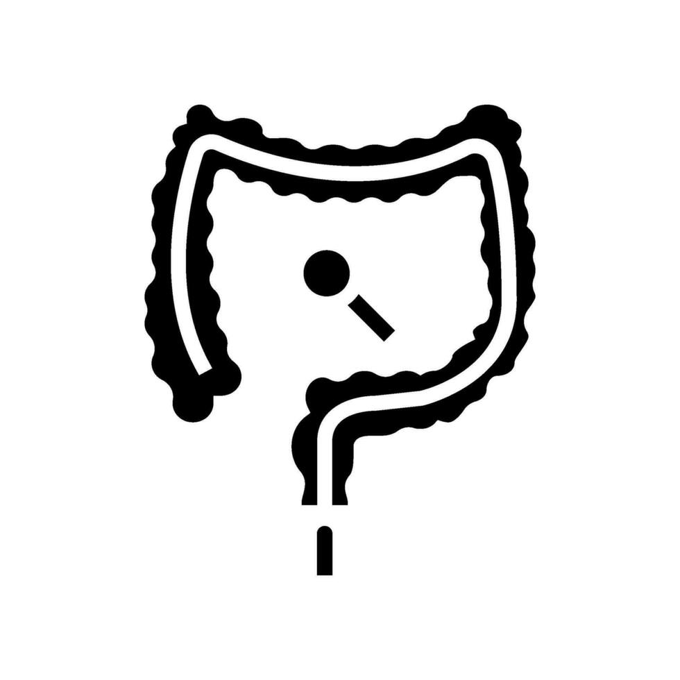 coloscopie examen glyphe icône vecteur illustration