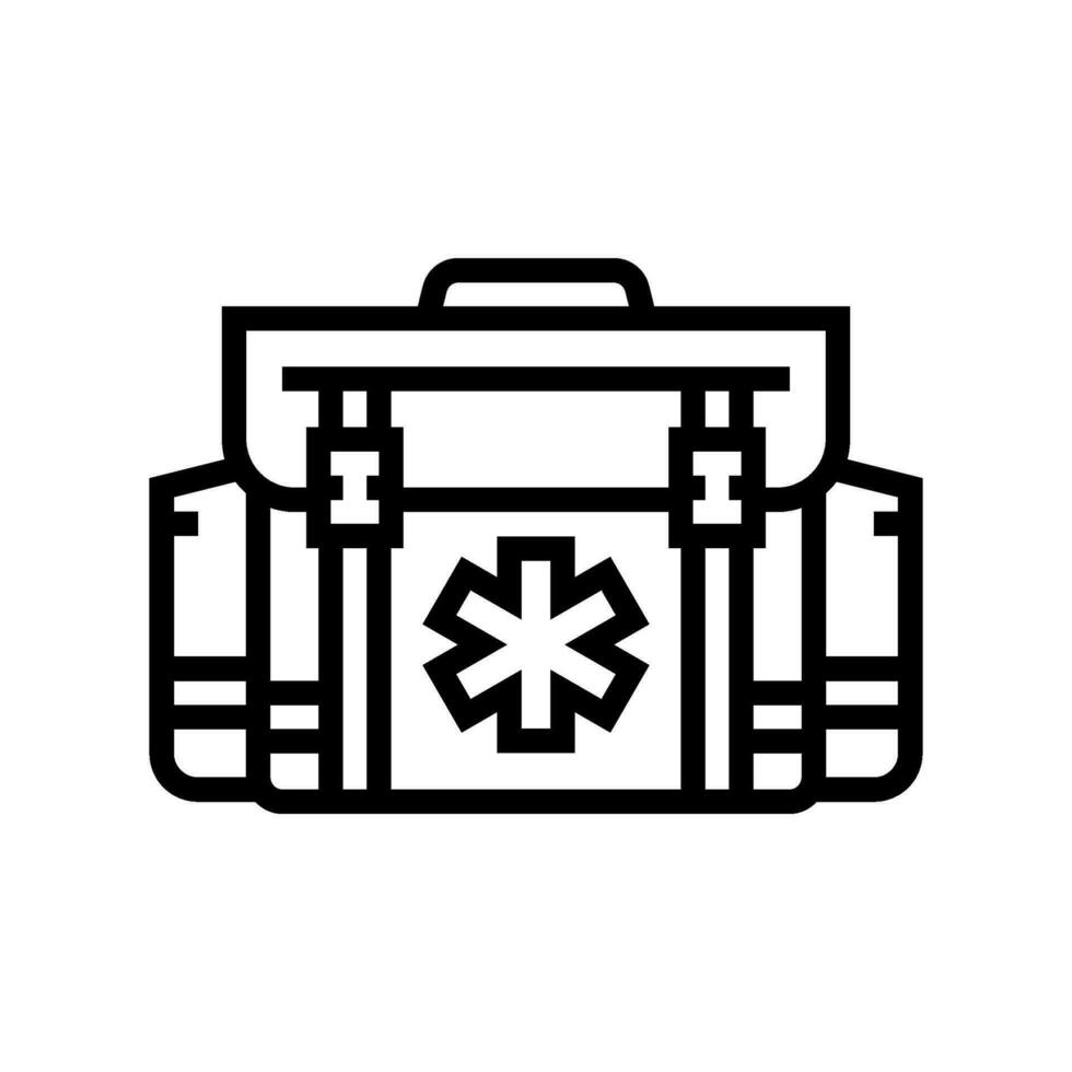 médical sac ambulance ligne icône vecteur illustration