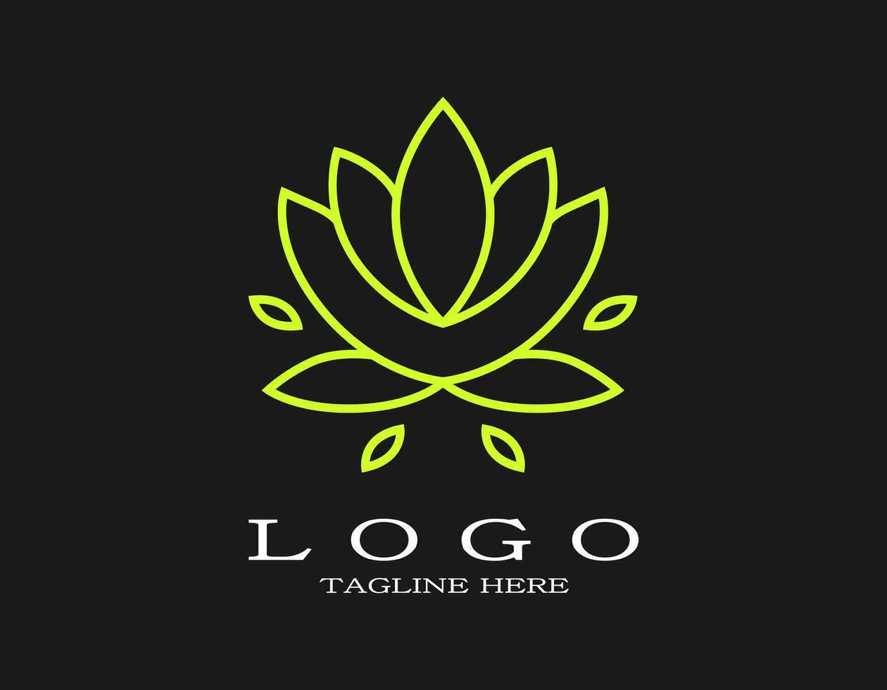 Facile lotus Floraison logo. élégant conception concept avec épanouissement Jaune ou vert lotus. adapté pour spa, station balnéaire, hôtel, beauté, boutique, yoga, salon, parfum. vecteur