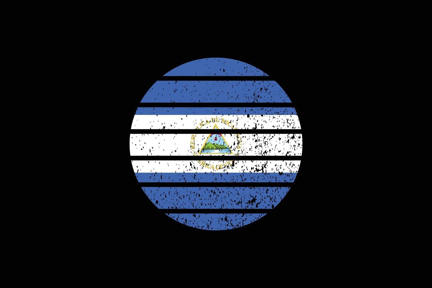 drapeau de style grunge du nicaragua. illustration vectorielle. vecteur