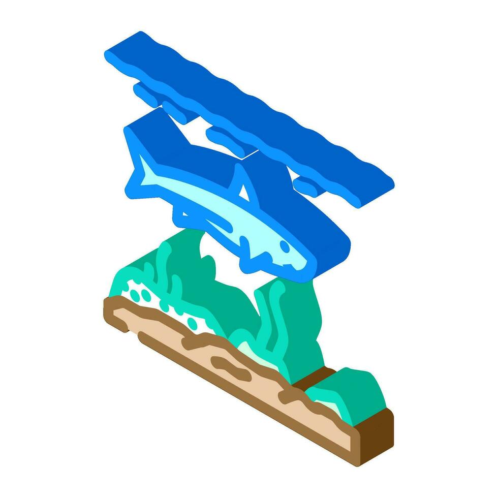 Marin écologie isométrique icône vecteur illustration