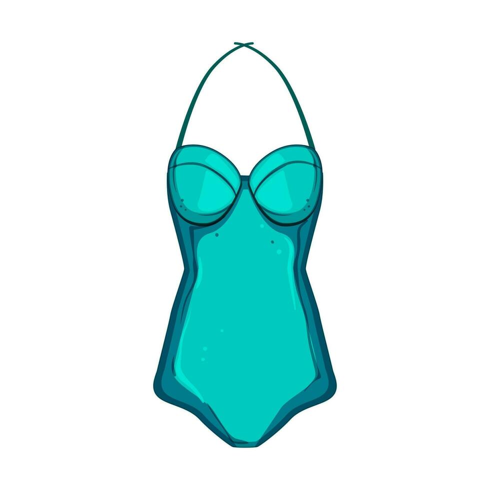 vacances maillot de bain femme dessin animé vecteur illustration