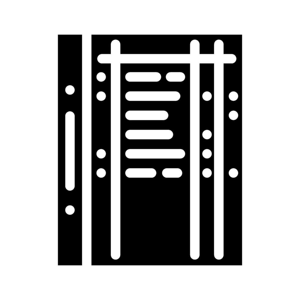 registre livre glyphe icône vecteur illustration