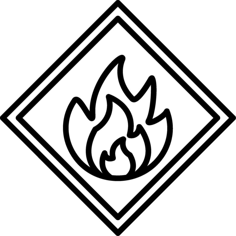 icône de vecteur inflammable