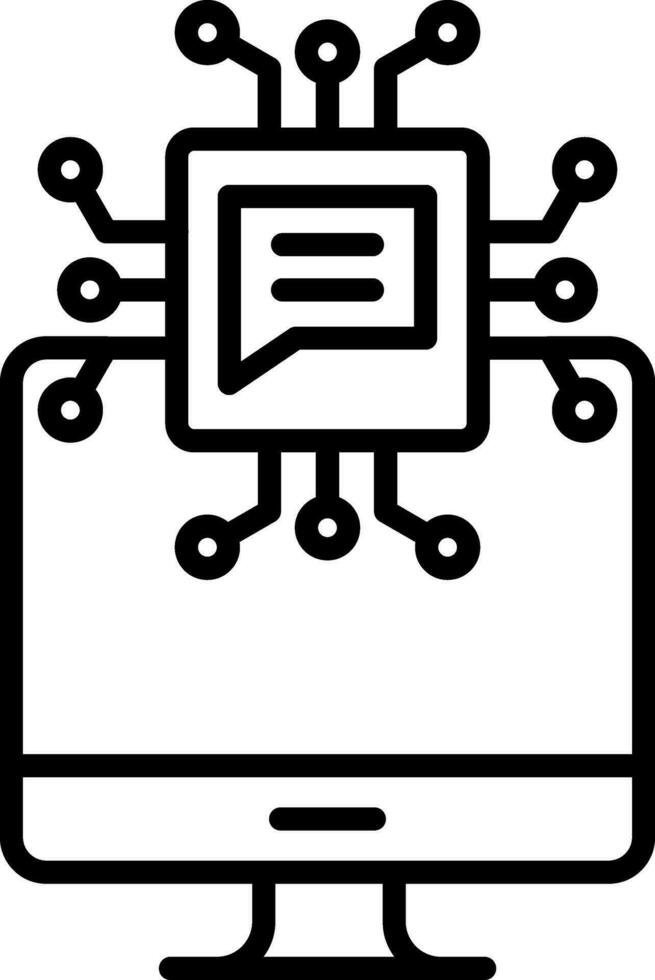 icône de vecteur d'intelligence artificielle