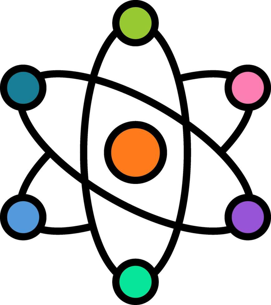 icône de vecteur d & # 39; atome