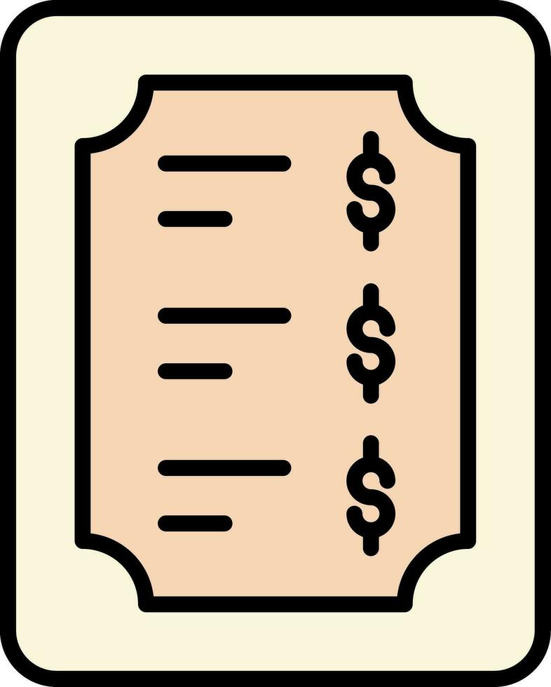 prix liste vecteur icône