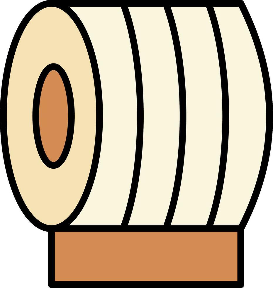 icône de vecteur de rouleau de tissu