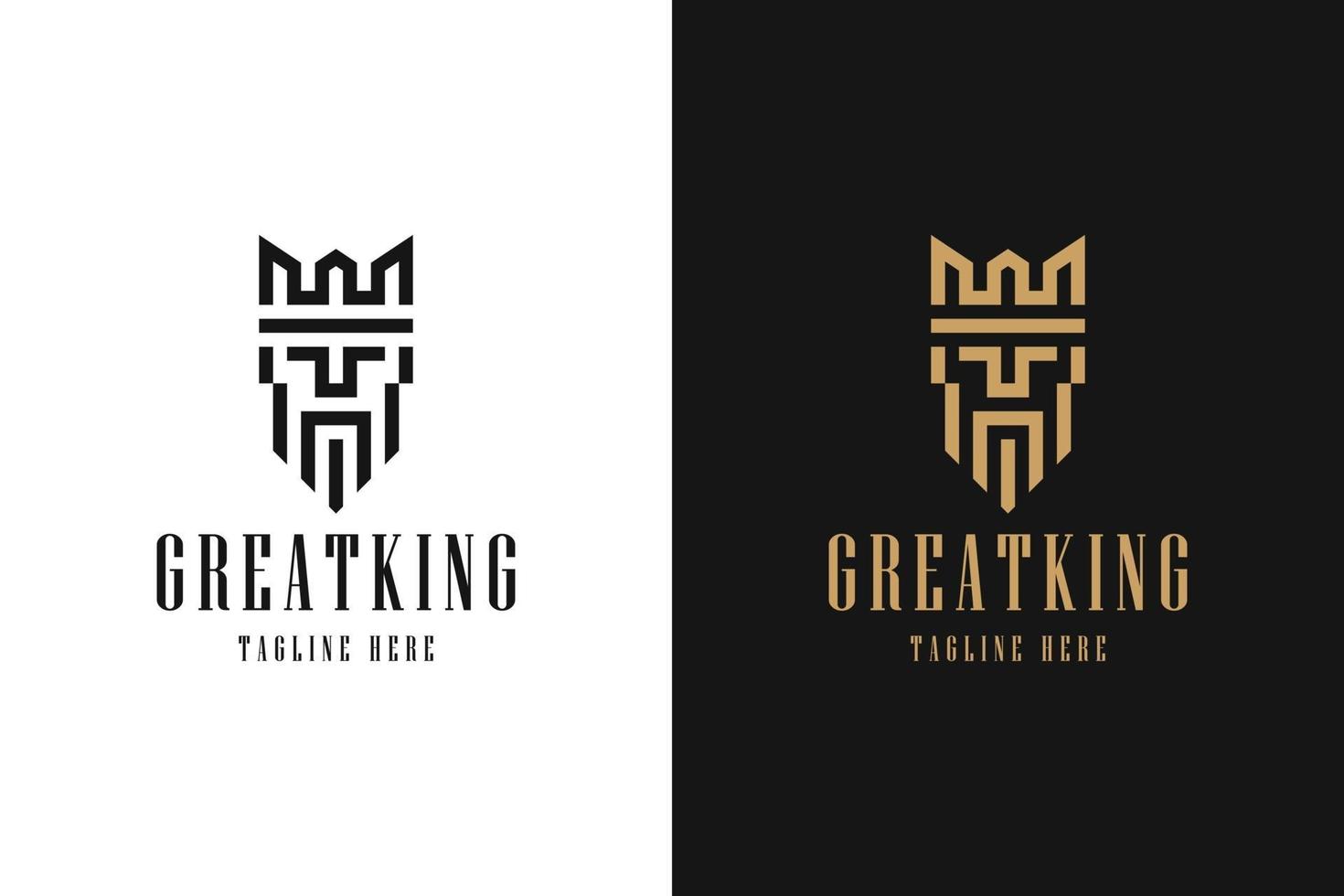 inspiration logo minimaliste grand roi vecteur