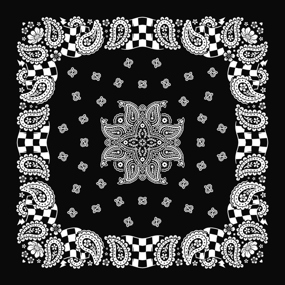 motif d'ornement bandana classique paisley vecteur