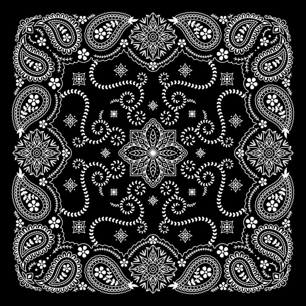 bandana paisley ornement motif classique vintage vector design
