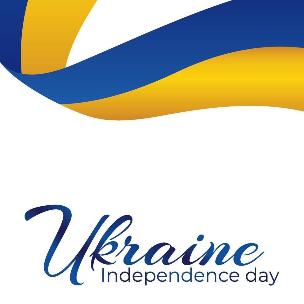 fête de l'indépendance de l'ukraine avec drapeau vecteur