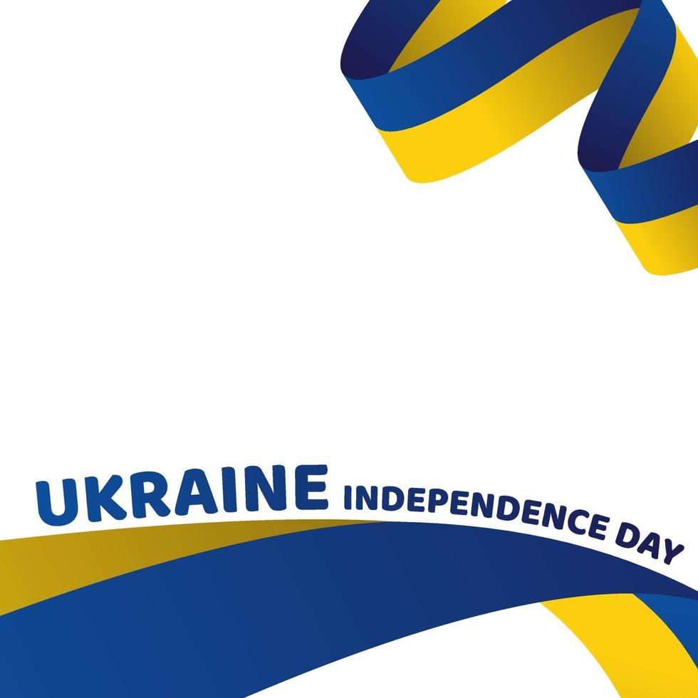 fête de l'indépendance de l'ukraine agitant des drapeaux vecteur