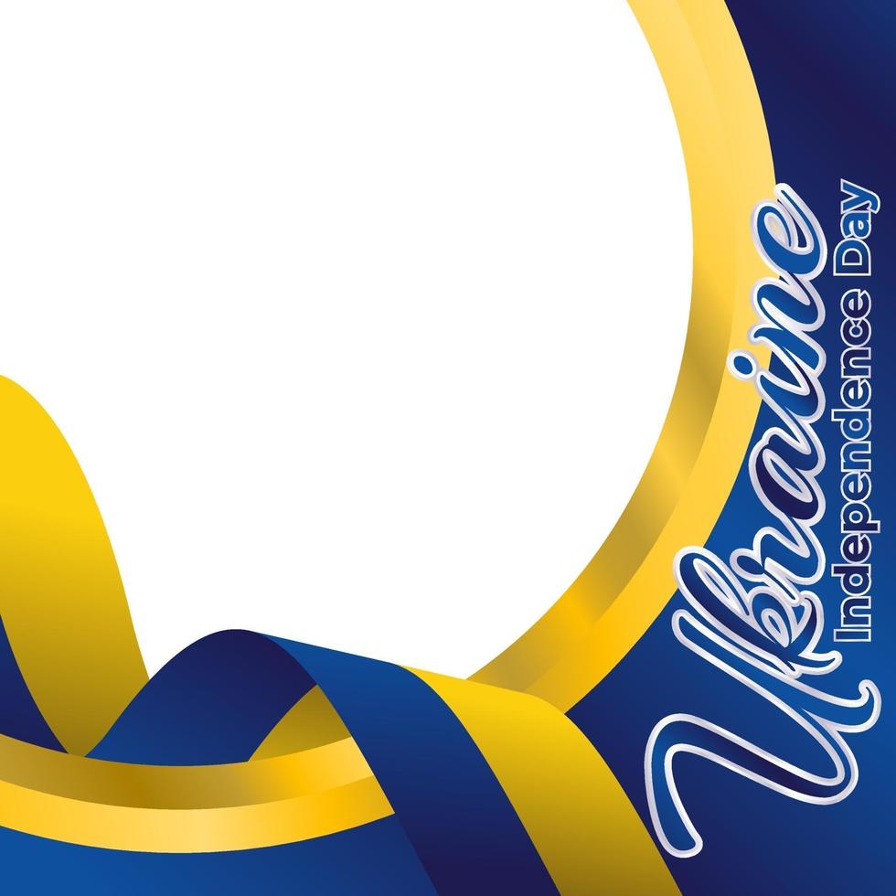 fête de l'indépendance de l'ukraine twibbon vecteur