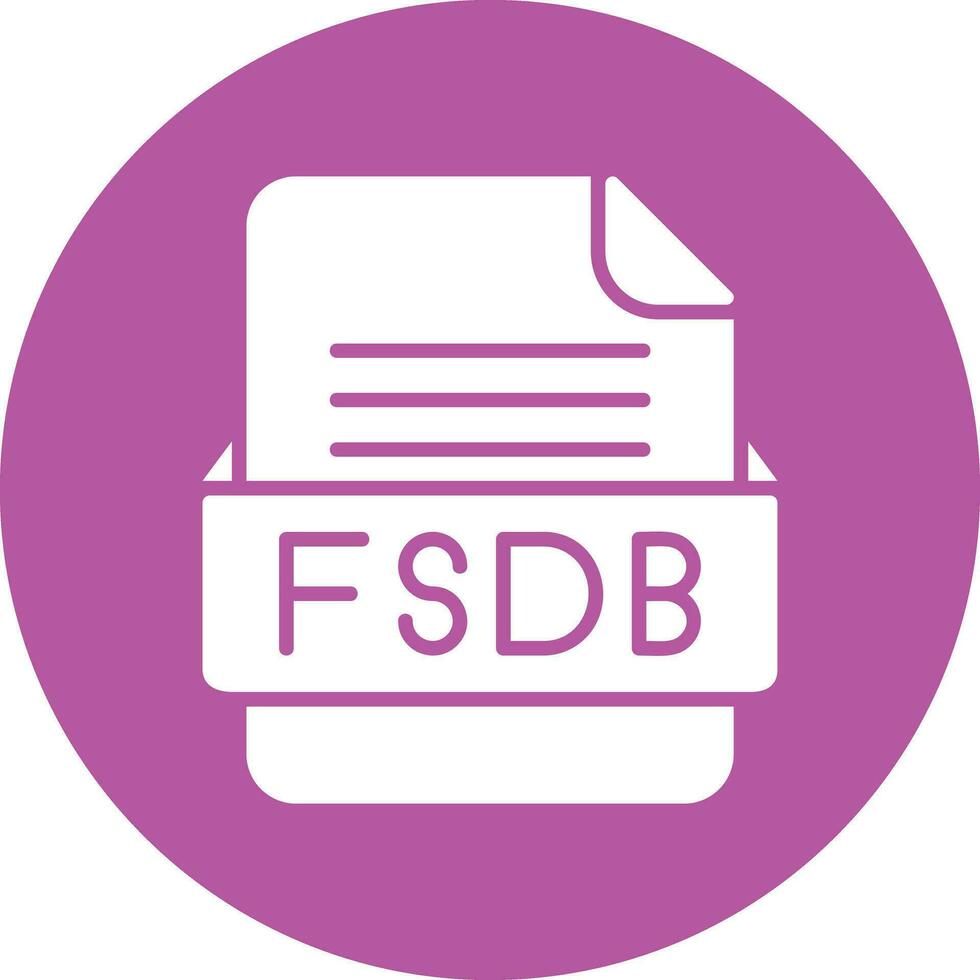 fsdb fichier format vecteur icône