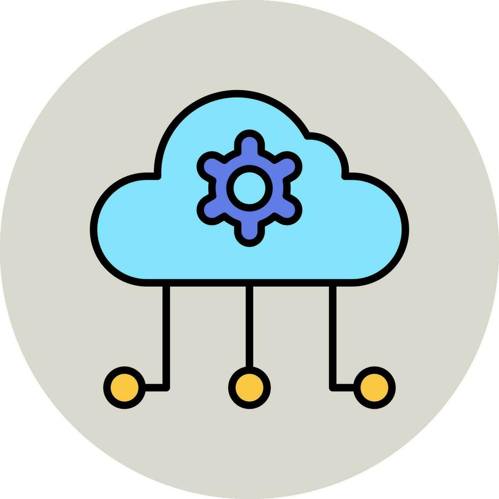 icône de vecteur de cloud computing