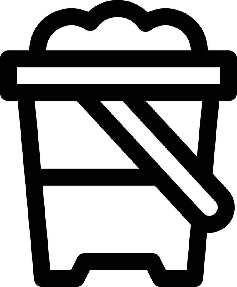 icône de vecteur de seau de sable