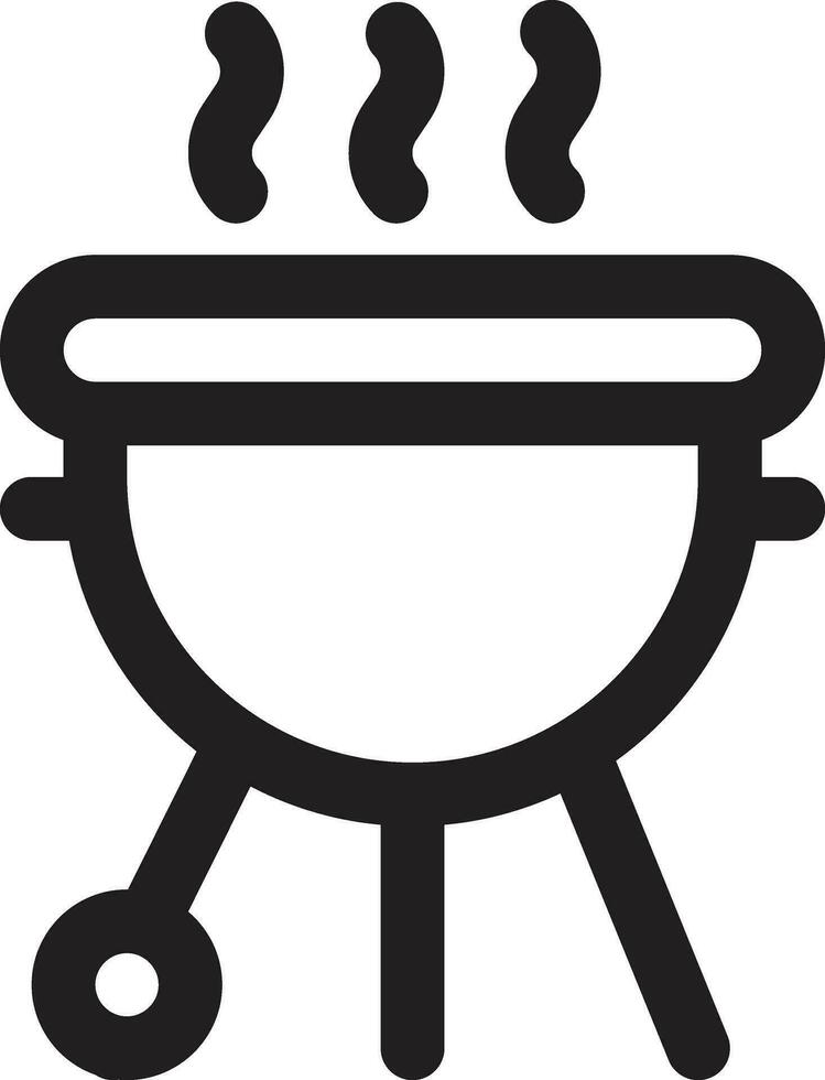 icône de vecteur de gril de barbecue