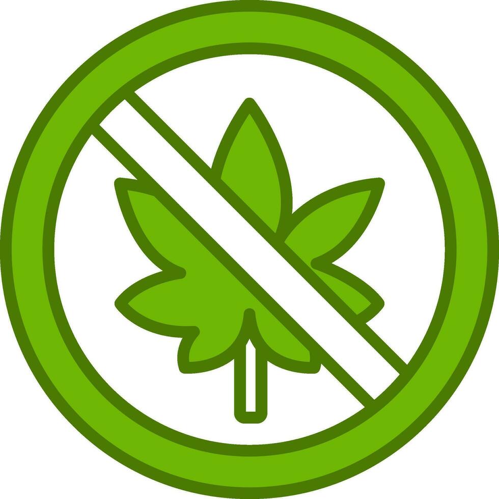 non cannabis vecteur icône