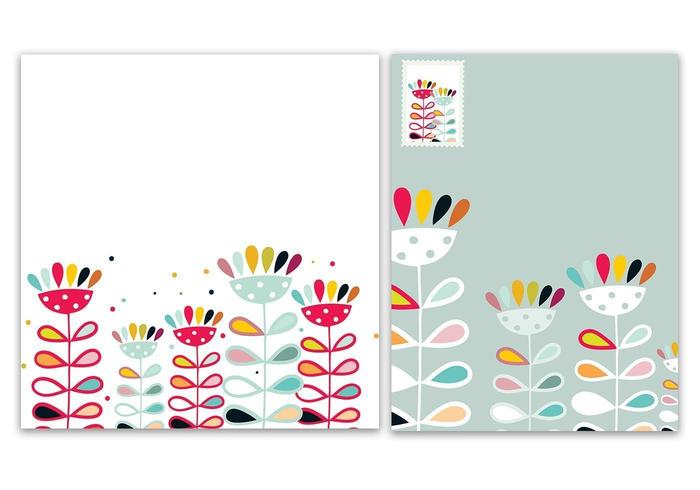 Pack vectoriel de papier peint floral stylisé