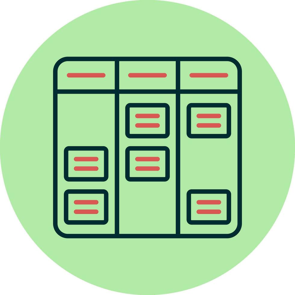 icône de vecteur de kanban