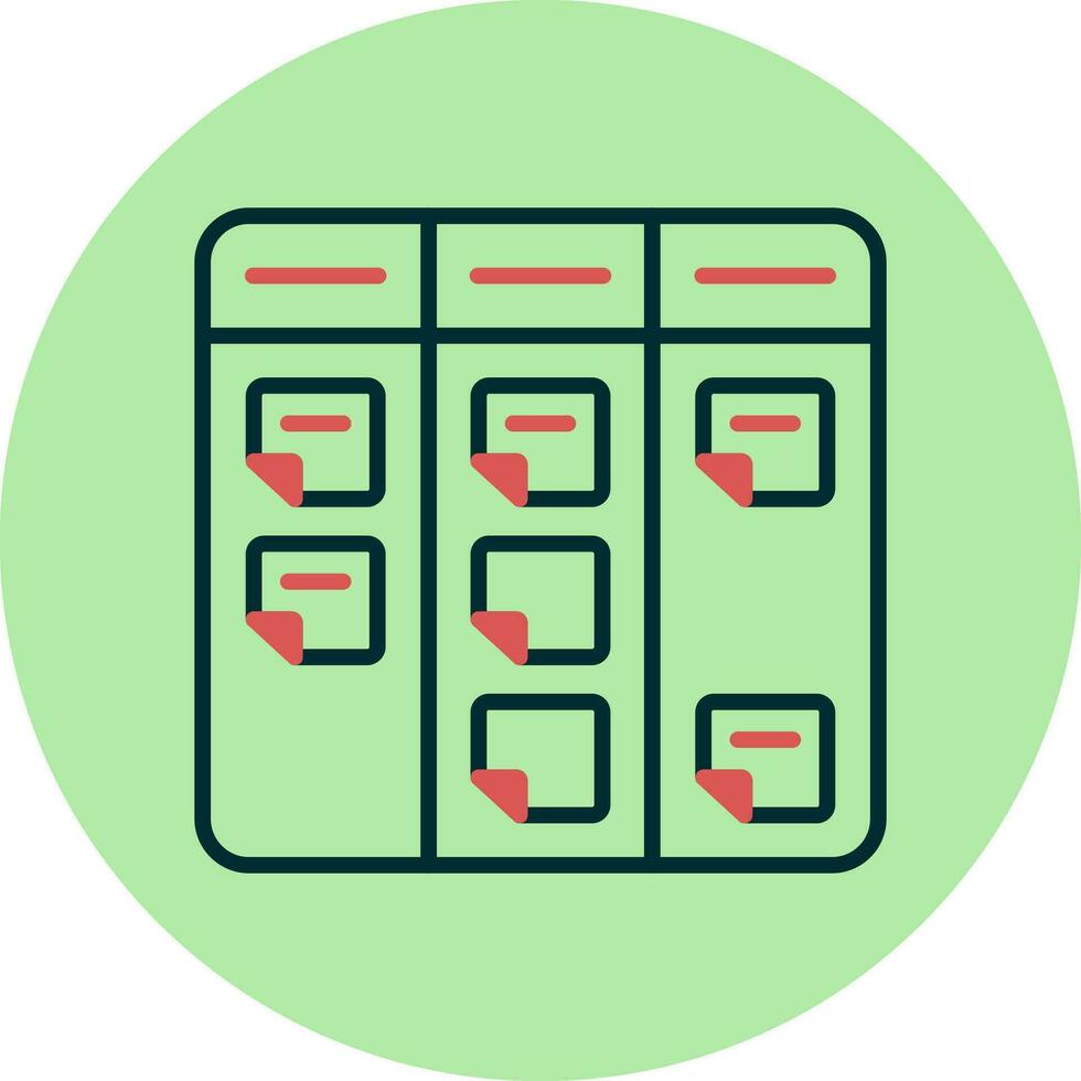 icône de vecteur de kanban