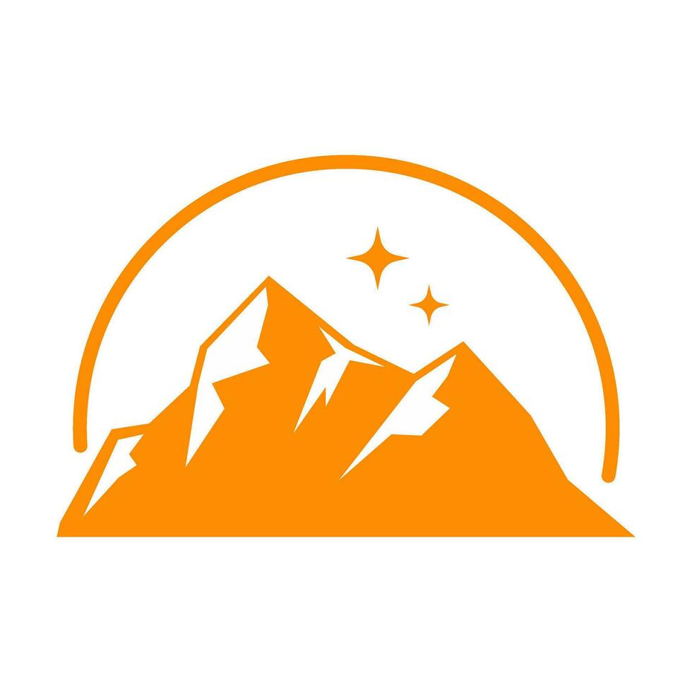 logo d'aventure en montagne vecteur