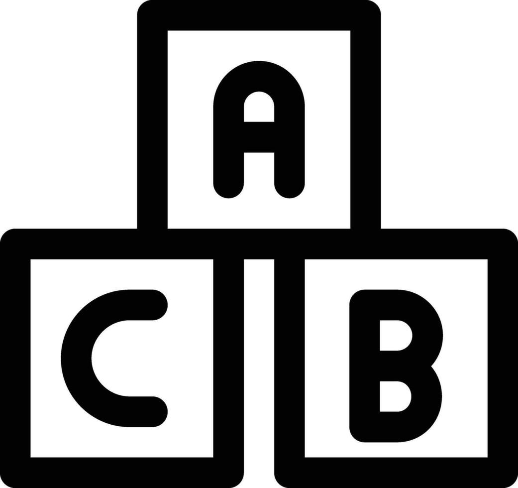 abc blocs vecteur icône