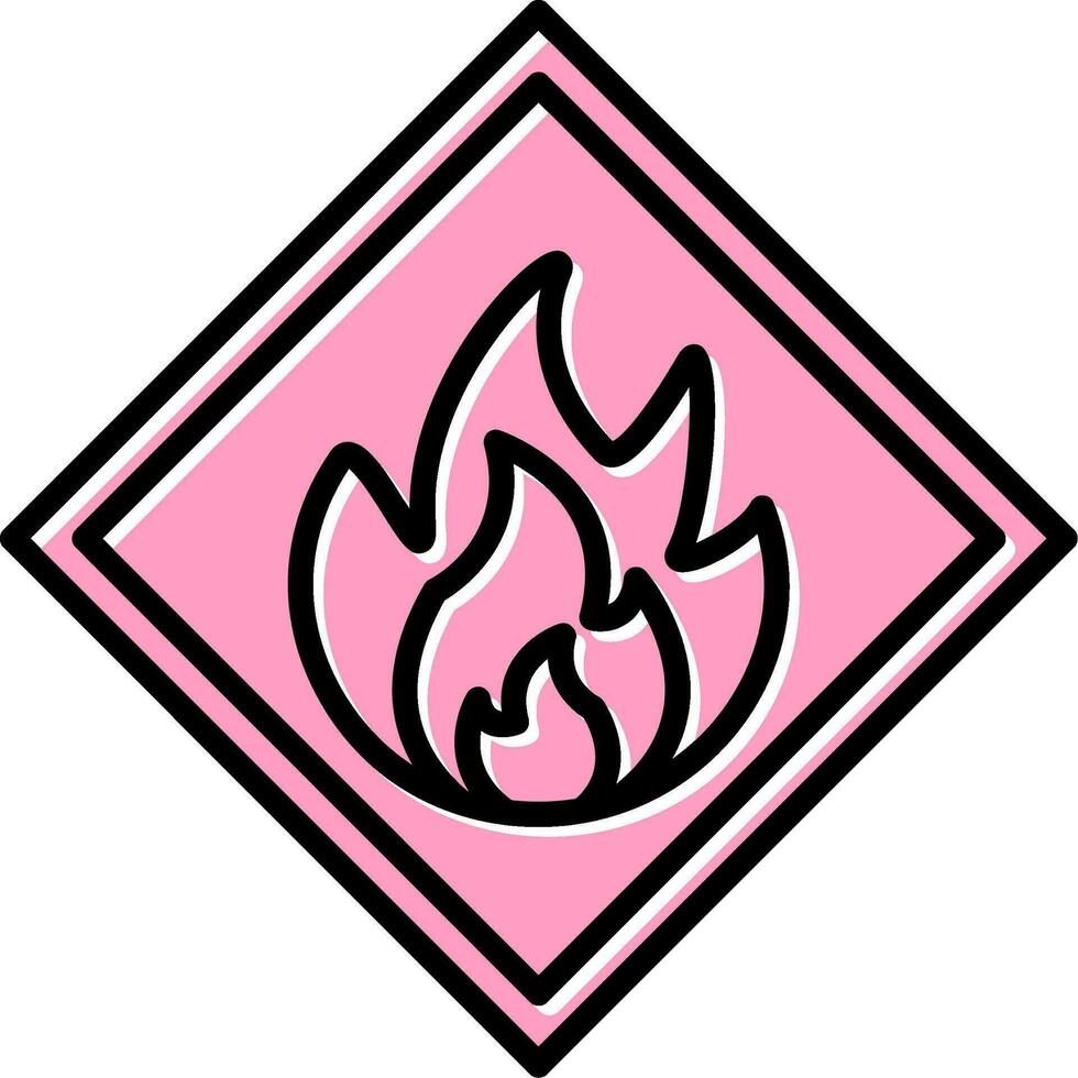 icône de vecteur inflammable