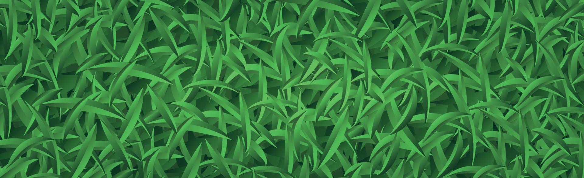 herbe verte lumineuse réaliste, fond de pelouse - vecteur