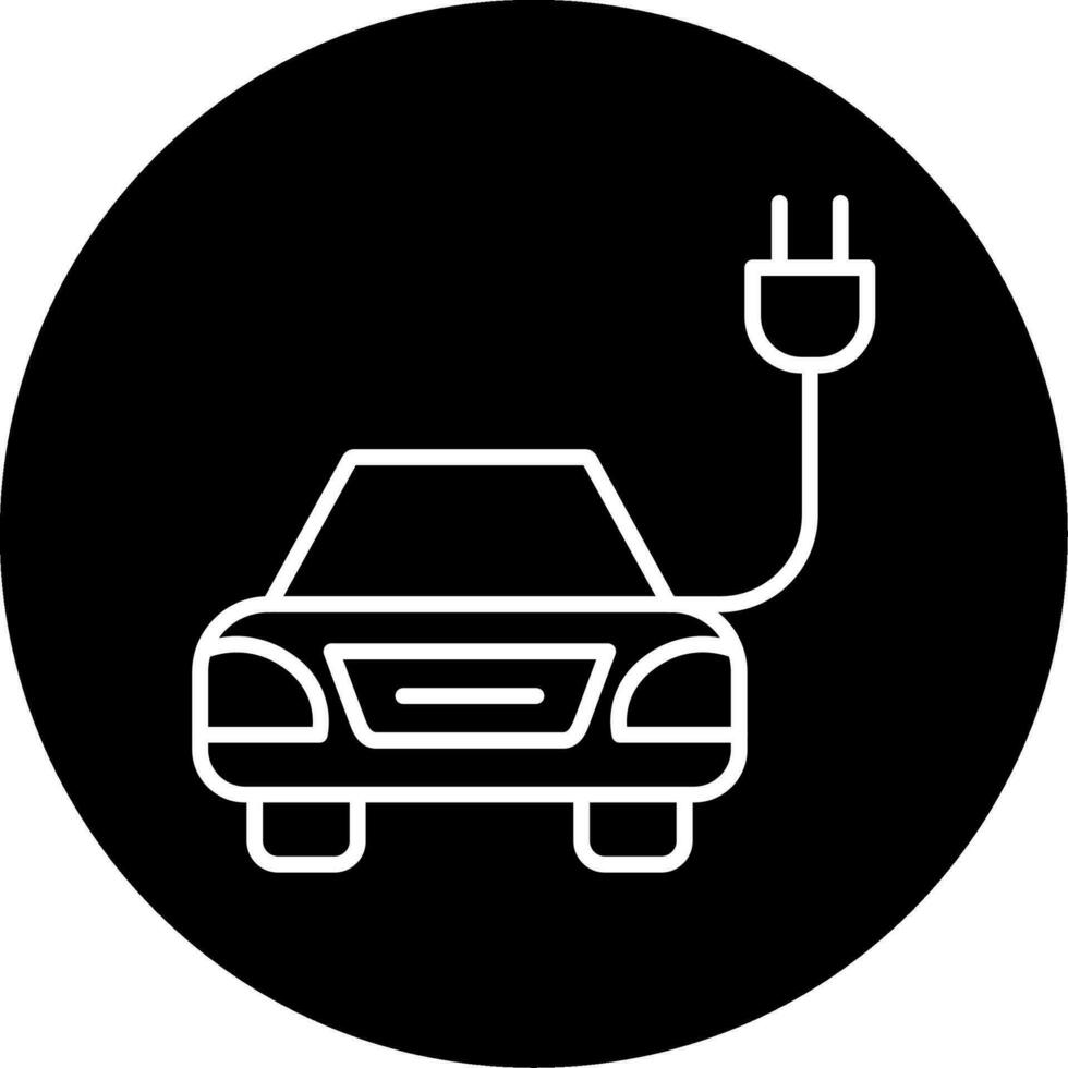 icône de vecteur de voiture électrique