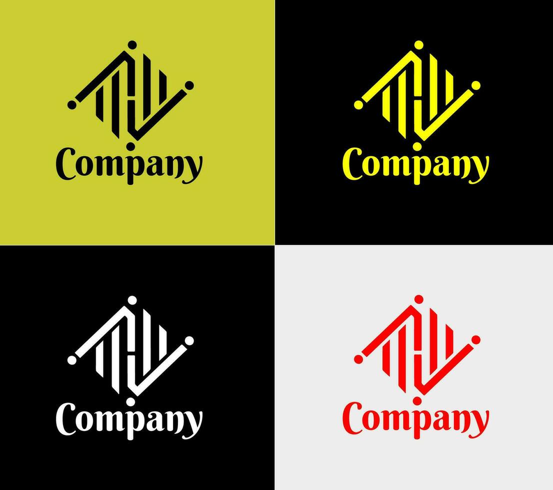 augmenter entreprise logotype, éléments Couleur variation abstrait icône. moderne logotype, affaires modèle. vecteur