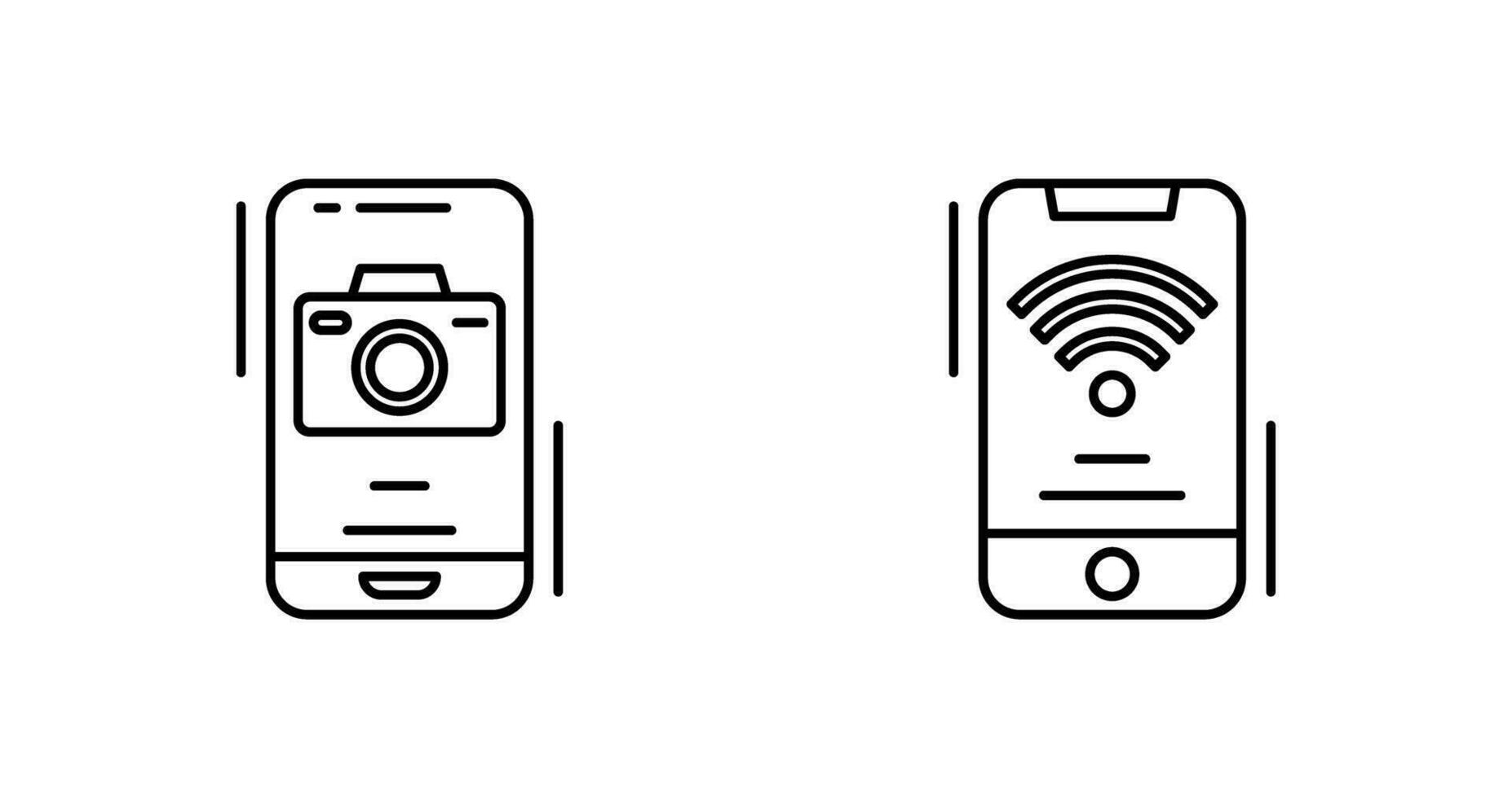 caméra et Wifi signal icône vecteur