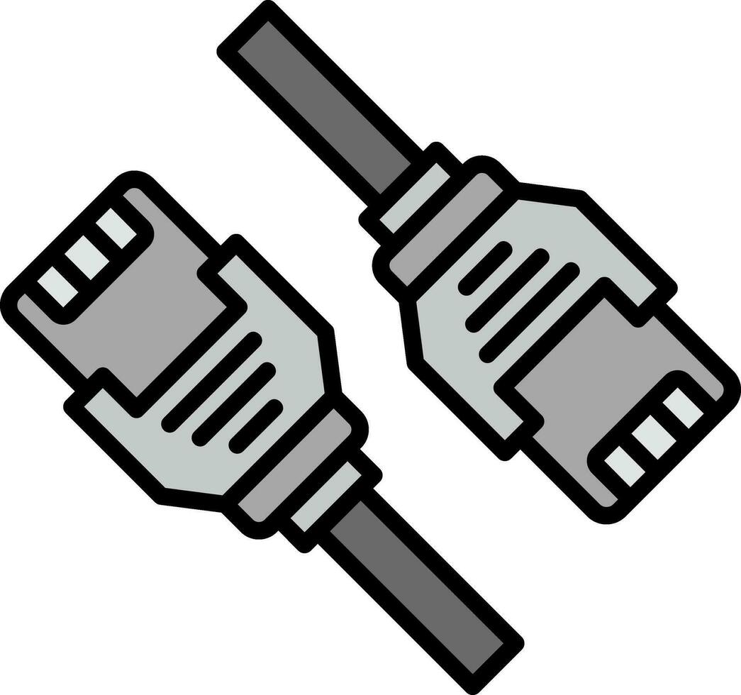 réseau câble vecteur icône