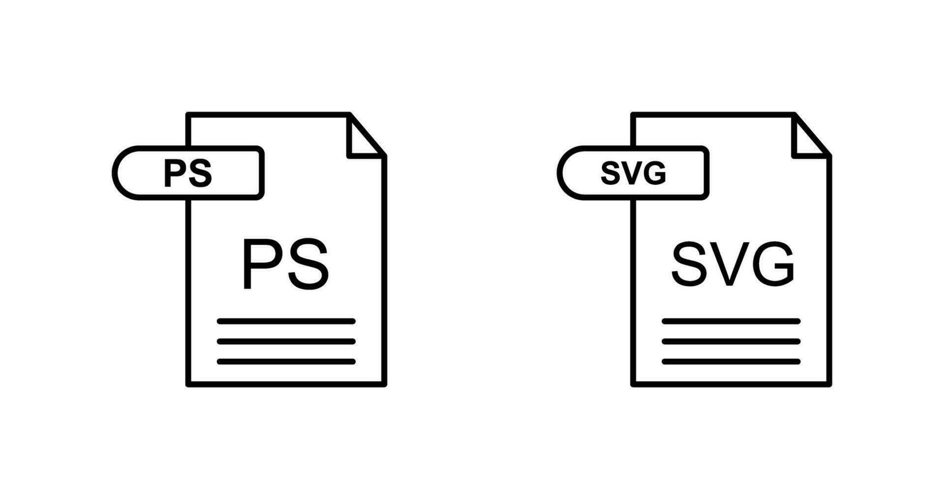 ps et svg icône vecteur