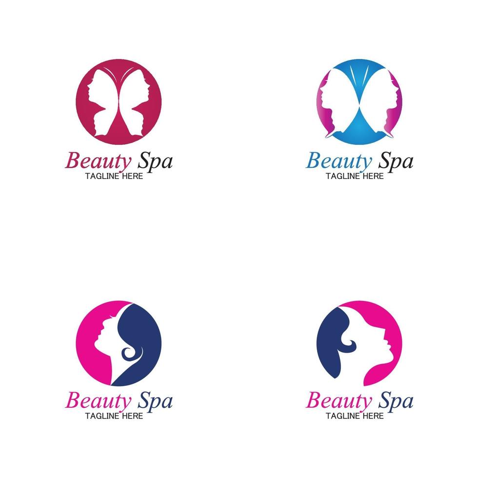 modèle de conception de logo de spa beauté-vecteur vecteur