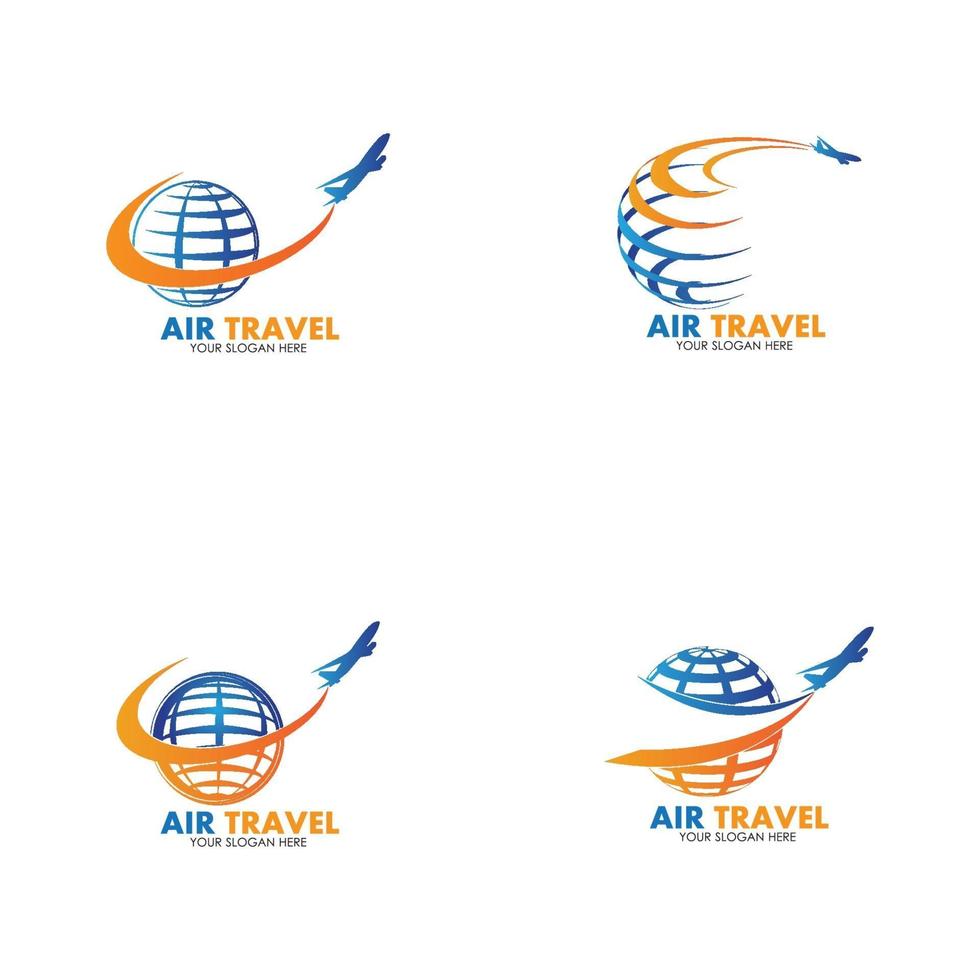 modèle de conception d'icône de vecteur de logo de voyage aérien