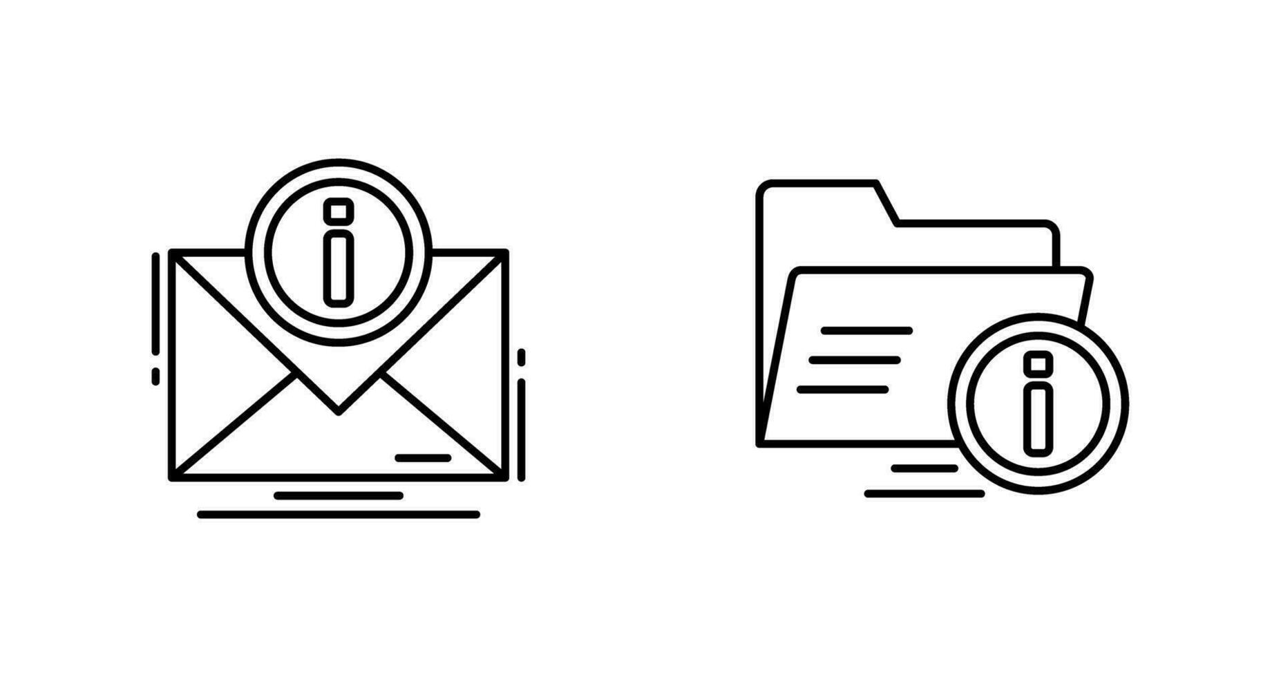 e courrier et dossier icône vecteur